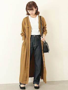 「SLOBE IENA（スローブイエナ）のアイテム（バレエシューズ）」を使った、Chikaさん（レディース・158cm）の秋コーディネート