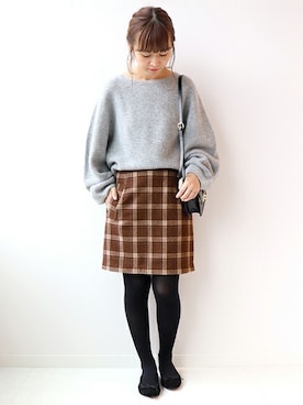 「SLOBE IENA（スローブイエナ）のVERSILIA スエードバレエシューズ◆（バレエシューズ）」を使った、Chikaさん（レディース・158cm）の秋コーディネート