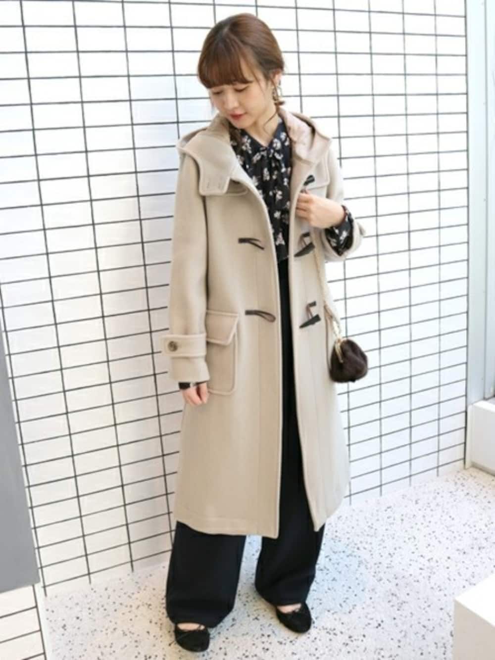 slobe iena ヘリンボーンダッフルコート スローブイエナ SLOBE IENA（スローブイエナ）の「ヘリンボンダッフルコート