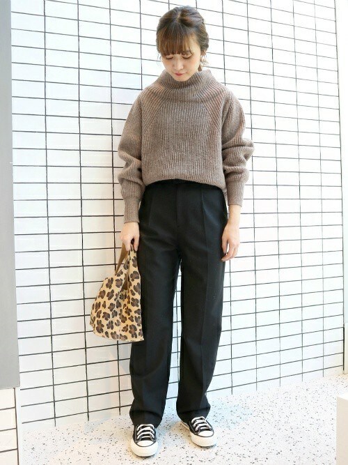 2018AW IENA SLOBE ボリュームタートルニット SLOBE IENA（スローブイエナ）の「畦ボリュームタートルニット