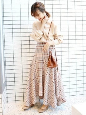 Chikaさん（レディース・158cm）の冬コーディネート