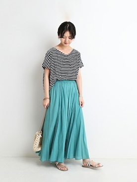 Chikaさん（レディース・158cm）の夏コーディネート