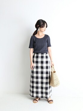 Chikaさん（レディース・158cm）の夏コーディネート