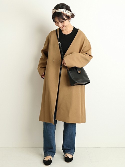 SLOBE IENA（スローブイエナ）の「PEダブルクロスVネックノーカラー