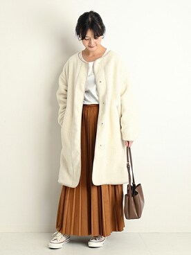 「キルティングコート」｜Chikaさん（レディース・158cm）の秋コーディネート