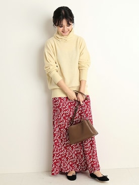 「SLOBE IENA（スローブイエナ）のアイテム（バレエシューズ）」を使った、Chikaさん（レディース・158cm）の秋コーディネート