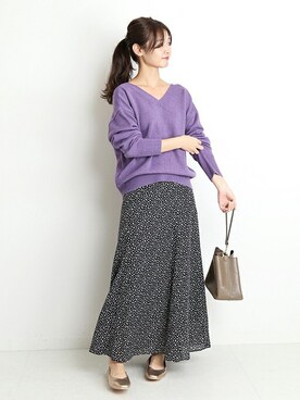 「SLOBE IENA（スローブイエナ）のアイテム（パンプス）」を使った、Chikaさん（レディース・158cm）の冬コーディネート
