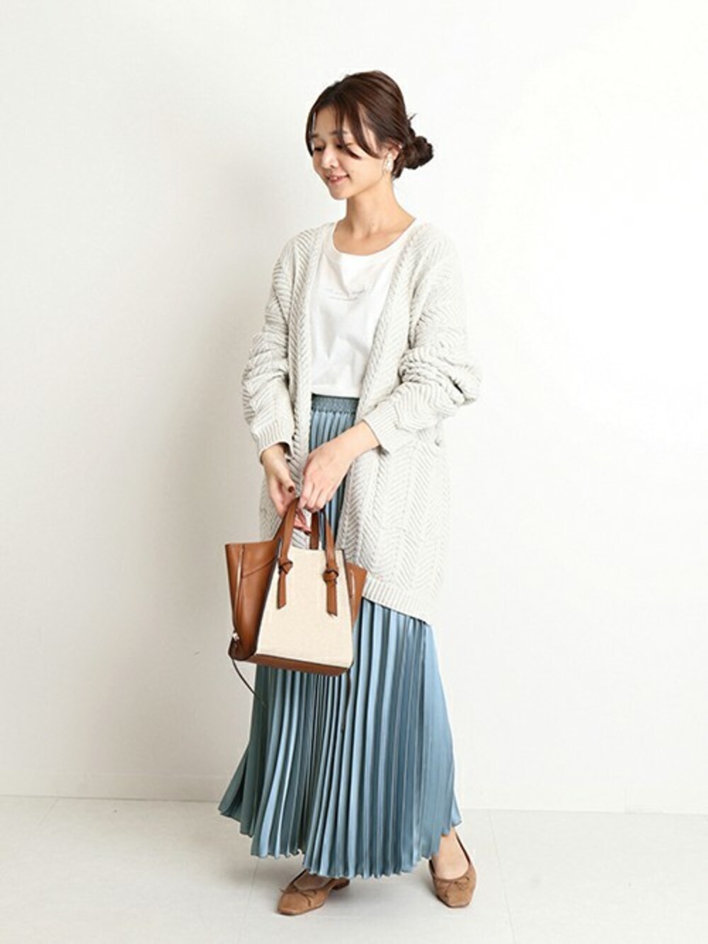 ☆SLOBE IENA/スローブイエナ☆5G柄編みニットカーディガン/ニット/カーディガン/ドルマン//ポケット/カジュアル/長袖 アイボリー レディース F秋冬 100142 SLOBE IENA☆スローブイエナ　カウチンニットカーディガン 厚手