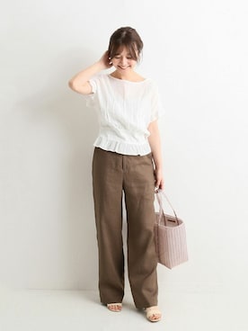 「IENA（イエナ）のアイテム（シューズ）」を使った、Chikaさん（レディース・158cm）の春コーディネート