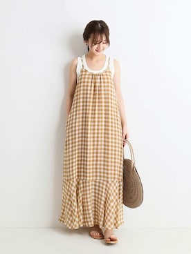 「SLOBE IENA（スローブイエナ）のアイテム（ハンドバッグ）」を使った、Chikaさん（レディース・158cm）の春コーディネート