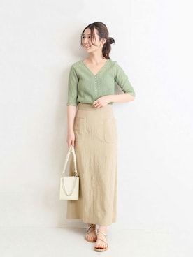 「SLOBE citron.（スローブシトロン）のアイテム」を使った、Chikaさん（レディース・158cm）の春コーディネート