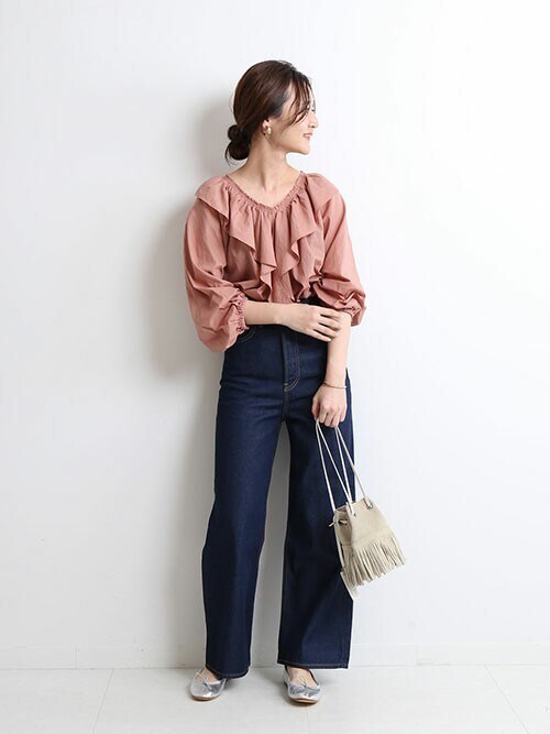 SLOBE IENA（スローブイエナ）の「コットンラッフルギャザーブラウス