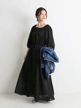 「スローブイエナ」｜「アイテム（デニムジャケット）」を使った、Chikaさん（レディース・158cm）の夏コーディネート