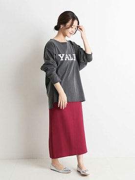 「SLOBE IENA（スローブイエナ）のアイテム（バレエシューズ）」を使った、Chikaさん（レディース・158cm）の秋コーディネート