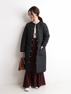 「traditionalweatherwear」｜「アイテム（その他アウター）」を使った、Chikaさん（レディース・158cm）の秋コーディネート