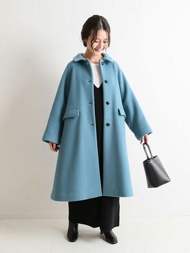 「スローブイエナ」｜「アイテム（ジャンパースカート）」を使った、Chikaさん（レディース・158cm）の秋コーディネート
