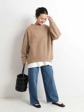 「コクーンシルエット」｜Chikaさん（レディース・158cm）の秋コーディネート