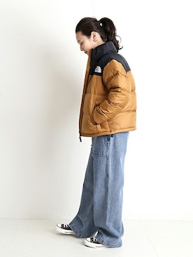 「SLOBE IENA」｜「アイテム（ダウンジャケット/コート）」を使った、Chikaさん（レディース・158cm）の秋コーディネート