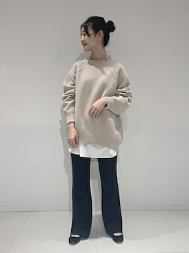 「SLOBE IENA（スローブイエナ）のアイテム（バレエシューズ）」を使った、Chikaさん（レディース・158cm）の冬コーディネート