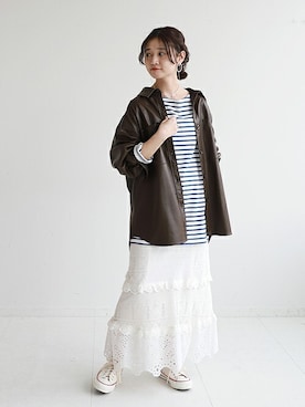 「SLOBE citron.（スローブシトロン）のアイテム」を使った、Chikaさん（レディース・158cm）の冬コーディネート