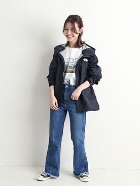 「ラフスタイル」｜「アイテム（ブルゾン）」を使った、Chikaさん（レディース・158cm）の冬コーディネート