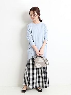 「SLOBE IENA（スローブイエナ）のアイテム（ボストンバッグ）」を使った、Chikaさん（レディース・158cm）の冬コーディネート