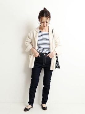 「スローブイエナ」｜「アイテム（その他アウター）」を使った、Chikaさん（レディース・158cm）の春コーディネート