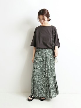 Chikaさん（レディース・158cm）の夏コーディネート