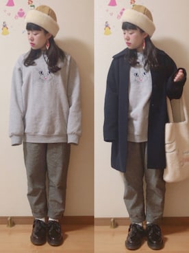 「アイテム（ピアス（両耳用））」を使った、knminiさん（レディース・148cm・20代）の冬コーディネート
