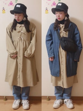 「Doublefocus（ダブルフォーカス）のアイテム（ワンピース/ドレス）」を使った、kanamiさん（レディース・148cm）の春コーディネート