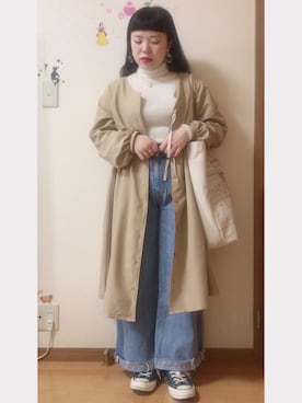 「Doublefocus（ダブルフォーカス）のアイテム（ワンピース/ドレス）」を使った、kanamiさん（レディース・148cm）の春コーディネート