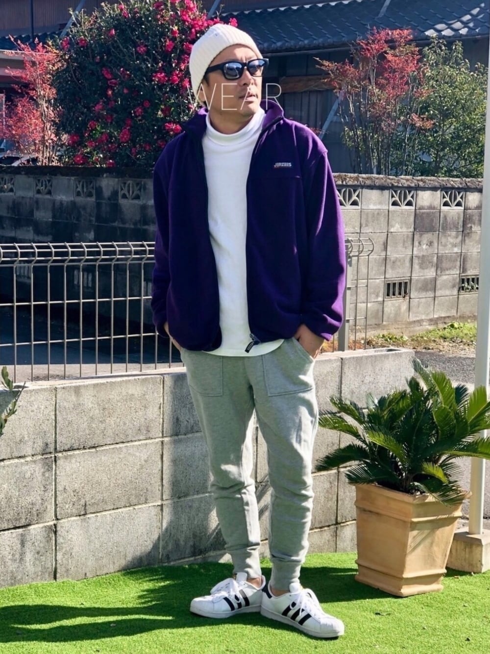 ブルゾン（パープル系）を使った人気ファッションコーディネート（年齢