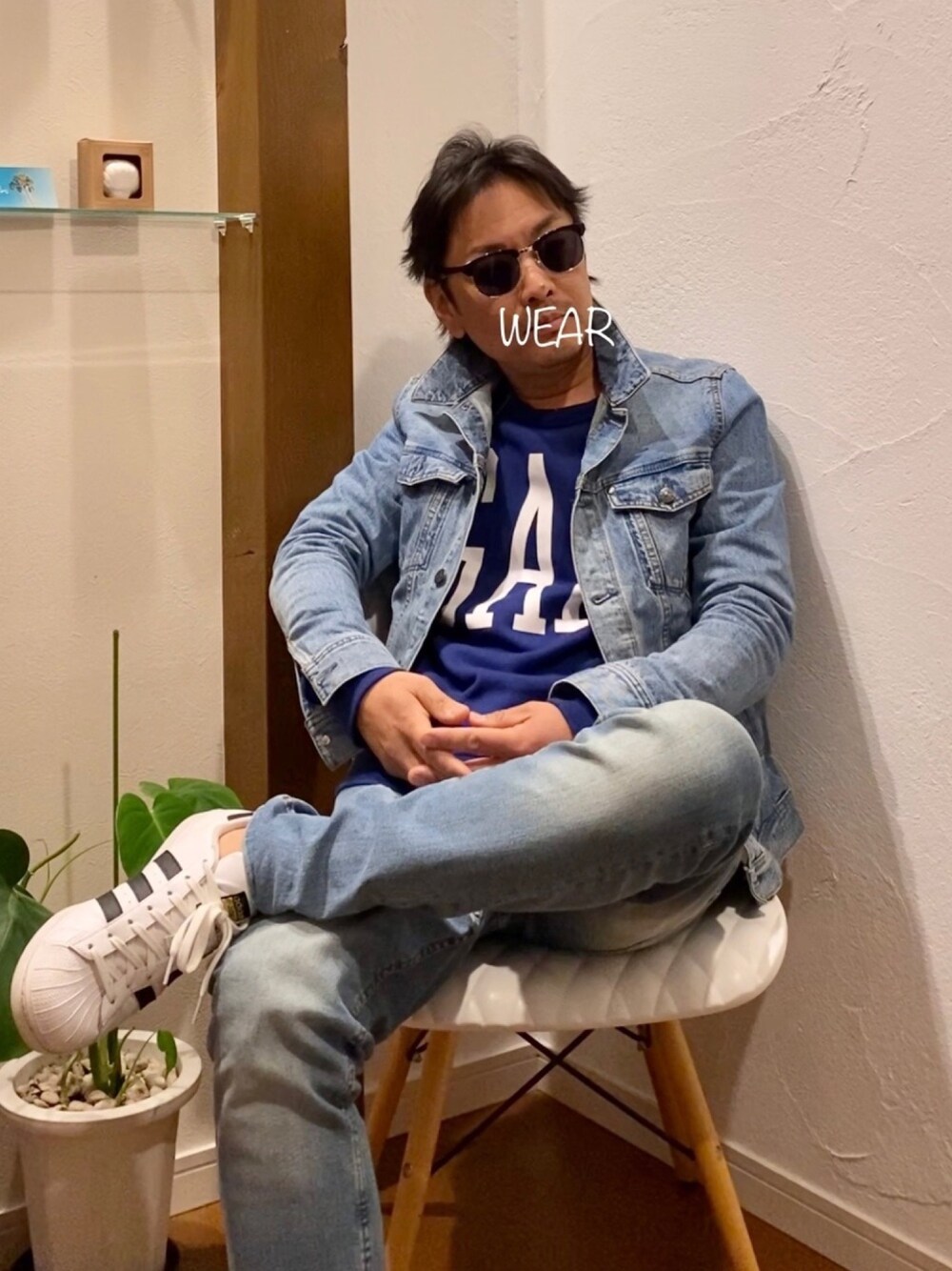 Naoyanさんの「H&M - デニムジャケット - ブルー（H&M）」を使ったコーディネートの1枚目の写真