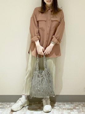 「GRL（グレイル）のアイテム（スニーカー）」を使った、manaty.さん（レディース・159cm）の春コーディネート