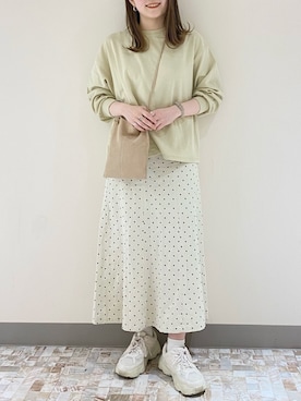 「GRL（グレイル）のアイテム（スニーカー）」を使った、manaty.さん（レディース・159cm）の春コーディネート