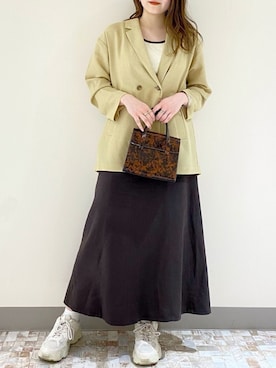 「GRL（グレイル）のアイテム（スニーカー）」を使った、manaty.さん（レディース・159cm）の春コーディネート