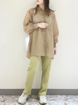 「GRL（グレイル）のアイテム（スニーカー）」を使った、manaty.さん（レディース・159cm）の春コーディネート