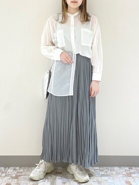 「GRL（グレイル）のアイテム（スニーカー）」を使った、manaty.さん（レディース・159cm）の春コーディネート