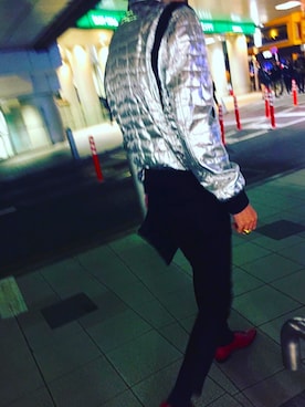 「CELINE（セリーヌ）のアイテム（ブルゾン）」を使った、ugさん（メンズ・169cm）の秋コーディネート