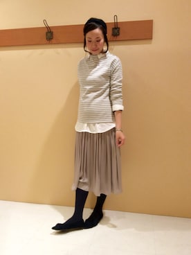 「グレーボーダー」｜やましさん（レディース・165cm）の春コーディネート