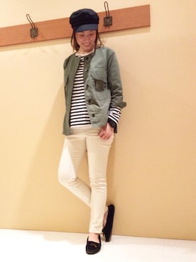 「LBC（エルビーシー）のアイテム（帽子）」を使った、やましさん（レディース・165cm）の春コーディネート