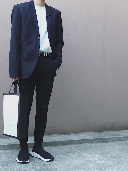 H M エイチ アンド エム のスーツジャケットを使ったメンズ人気ファッションコーディネート Sciaky
