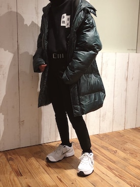 「韓国好きな人と繋がりたい」｜「アイテム（ダウンジャケット/コート）」を使った、ryoさん（メンズ・170cm）の冬コーディネート