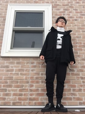 「RNA（アールエヌエー）のアイテム（ジャケット/アウター）」を使った、みずきさん（メンズ・173cm）の冬コーディネート