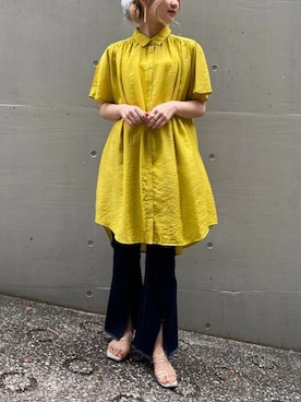 「AS KNOW AS plus（アズノゥアズプラス）のアイテム（シャツワンピース）」を使った、AS KNOW AS plus/アズノゥアズプラスさん（レディース・158cm）の春コーディネート