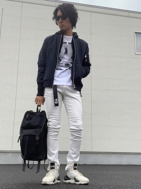 「N.HOOLYWOOD（N.ハリウッド）のアイテム（パーカー）」を使った、M.Wさん（メンズ・175cm）の春コーディネート