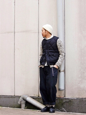 「LAMOND.（ラモンド）のアイテム（ジャケット/アウター）」を使った、Takamyさん（メンズ・172cm）の冬コーディネート