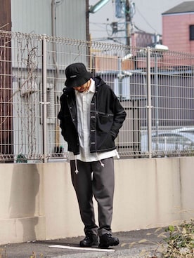 「BASISBROKE（バシスブローク）のアイテム」を使った、Takamyさん（メンズ・172cm）の冬コーディネート