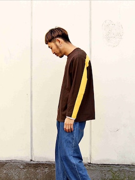 「BASISBROKE（バシスブローク）のアイテム」を使った、Takamyさん（メンズ・172cm）の春コーディネート