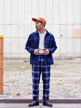 「BASISBROKE（バシスブローク）のアイテム」を使った、Takamyさん（メンズ・172cm）の秋コーディネート